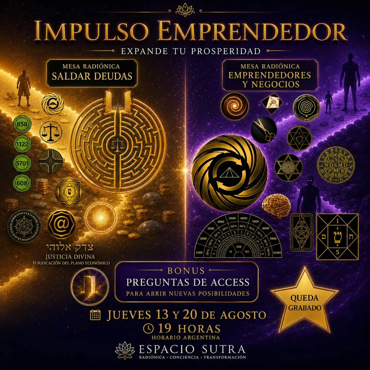 IMPULSO EMPRENDEDOR - INCLUYE 2 MESAS RADIÓNICAS + BONUS DE REGALO🎁